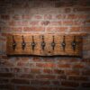 Reclaimed Wood Coat Rack with Black Iron Hooks – Rustic Wall Mounted Hanger