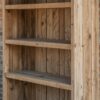 Reclaimed Wood Bookshelf – Rustic Farmhouse Bookcase with Symmetrical Shelves & Closed Back