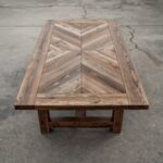 il_fullxfull.7188323285_nvsb.jpg Reclaimed Wood Coffee Table: Chevron Pattern Rustic Modern Design