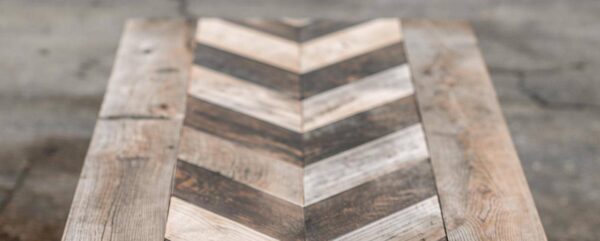 Reclaimed Wood Chevron Coffee Table: Rustic Modern Centerpiece
