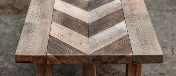 Reclaimed Wood Chevron Coffee Table: Rustic Modern Centerpiece