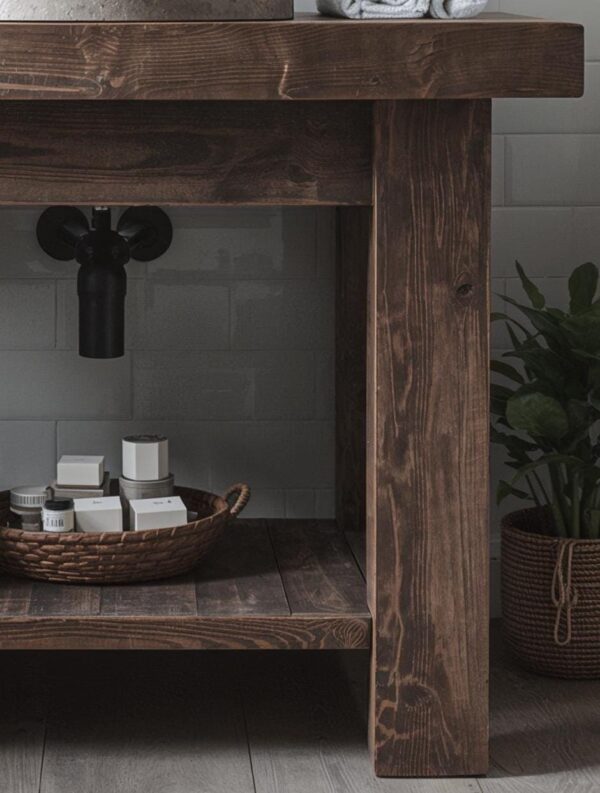 il_fullxfull.7189707045_68ih.jpg Handcrafted Reclaimed Wood Bathroom Vanity – Rustic Dark-Stained Solid Cabinet